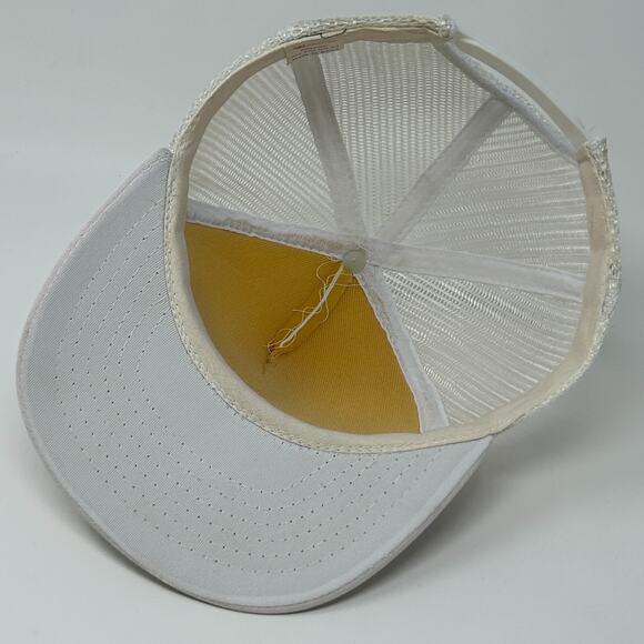 Vintage 80s The RX Place Drug Store Trucker Hat Cap Pharmacy Mesh Snapback White - Picture 4 of 9